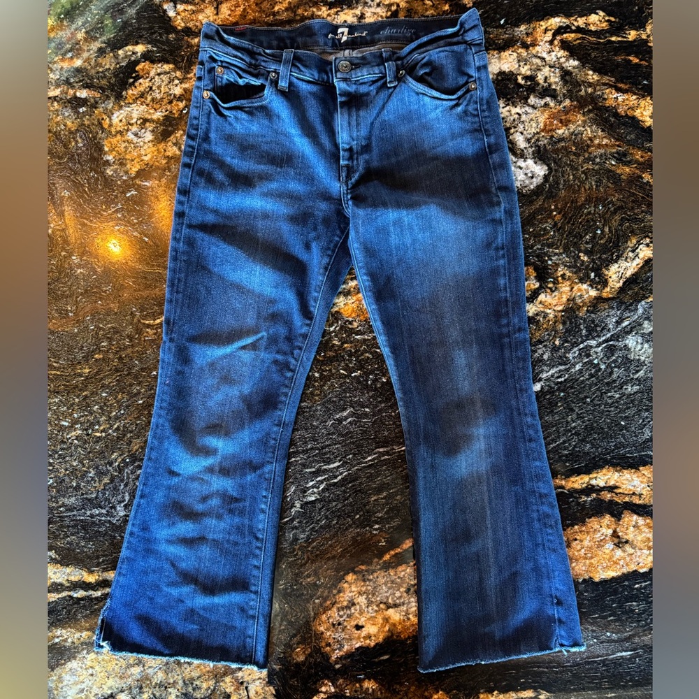 7 For All Mankind Frayed Cropped jeans